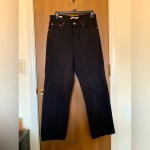 Levi’s Premium Ribcage Straight Jeans, black, size 29